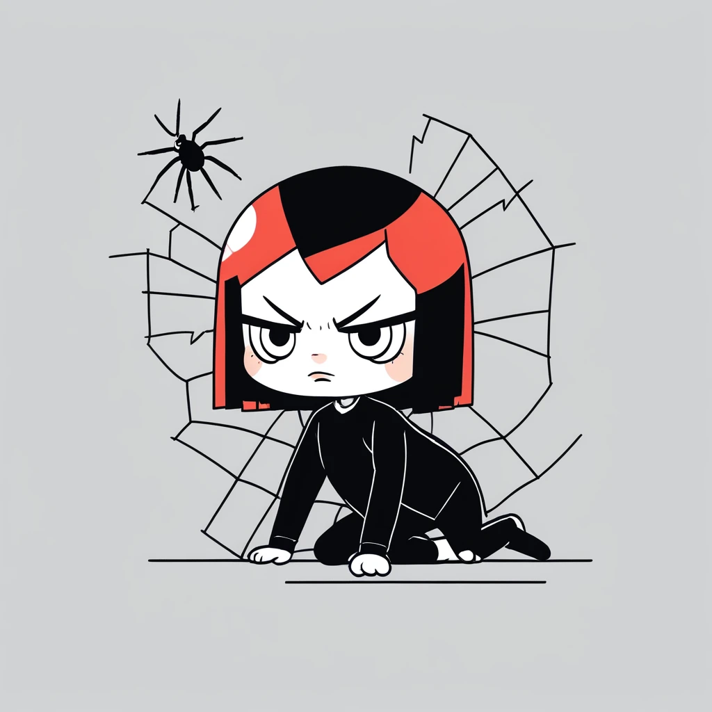 cute little black widow spider