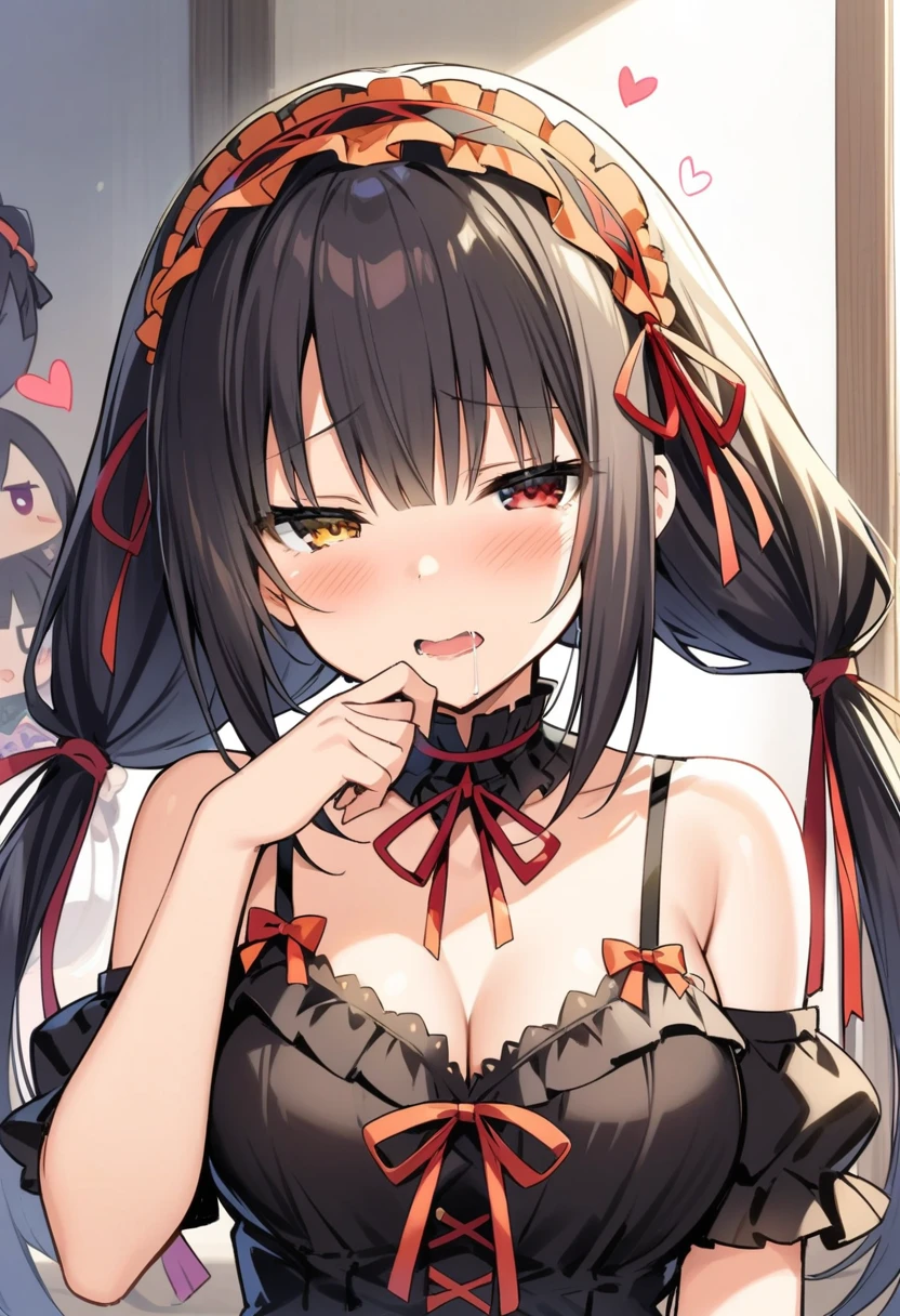 Black hair twin tails、Big Breasts、Ahegao