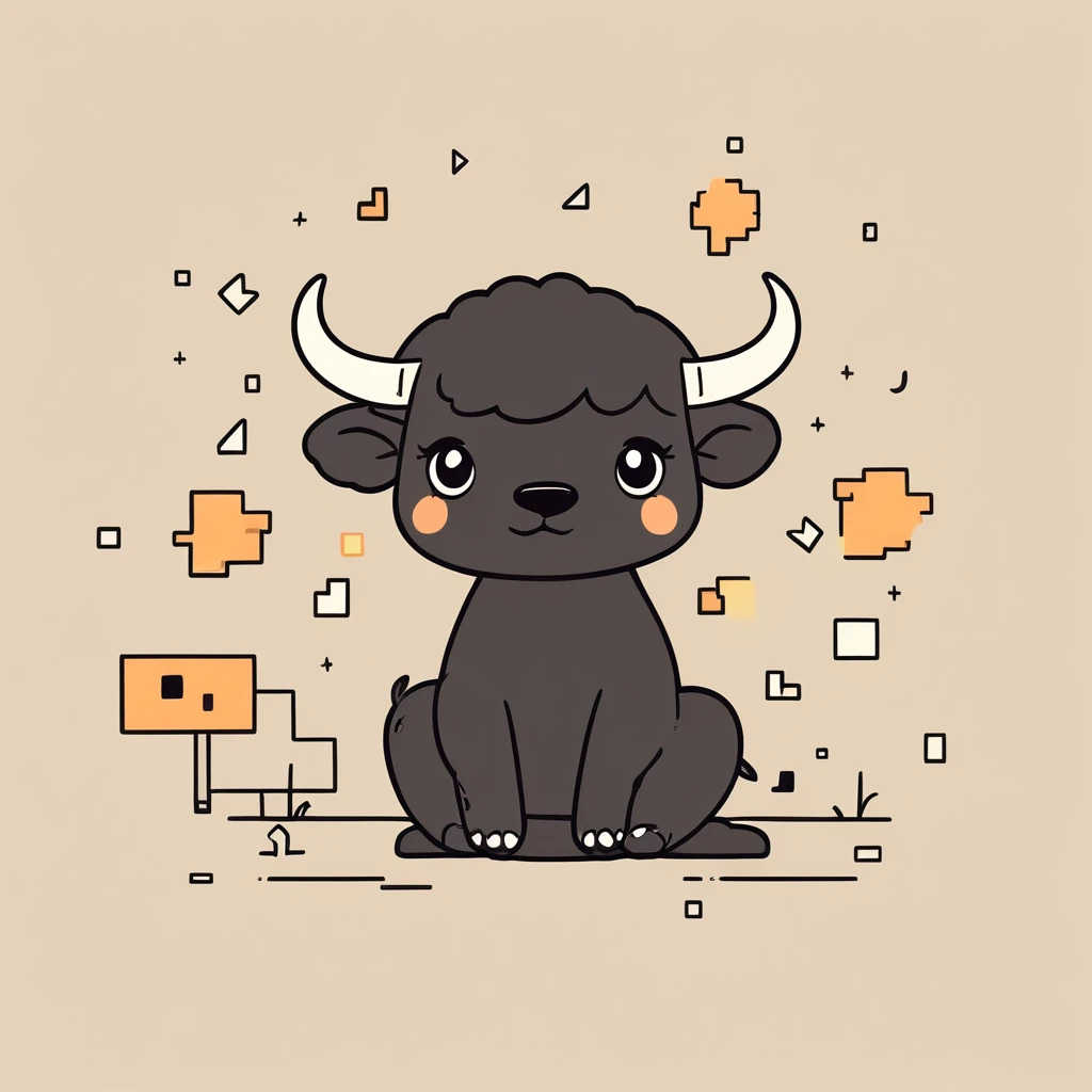 cute little buffalo