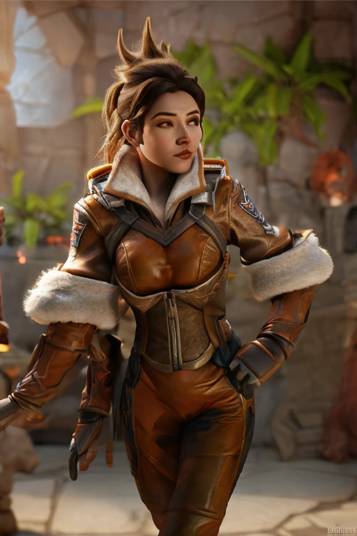 Serious woman in space outfit uniform ,passing stone, ultra detailed fantasy, the ring of fire, realisitic, dnd, RPG, Lotr game design fanart by concept art, behance hd, art station, deviantart, Global Illumination Radiating a Bright Aura Global Illumination Ray Tracing HDR Rendering in Unreal Engine 5