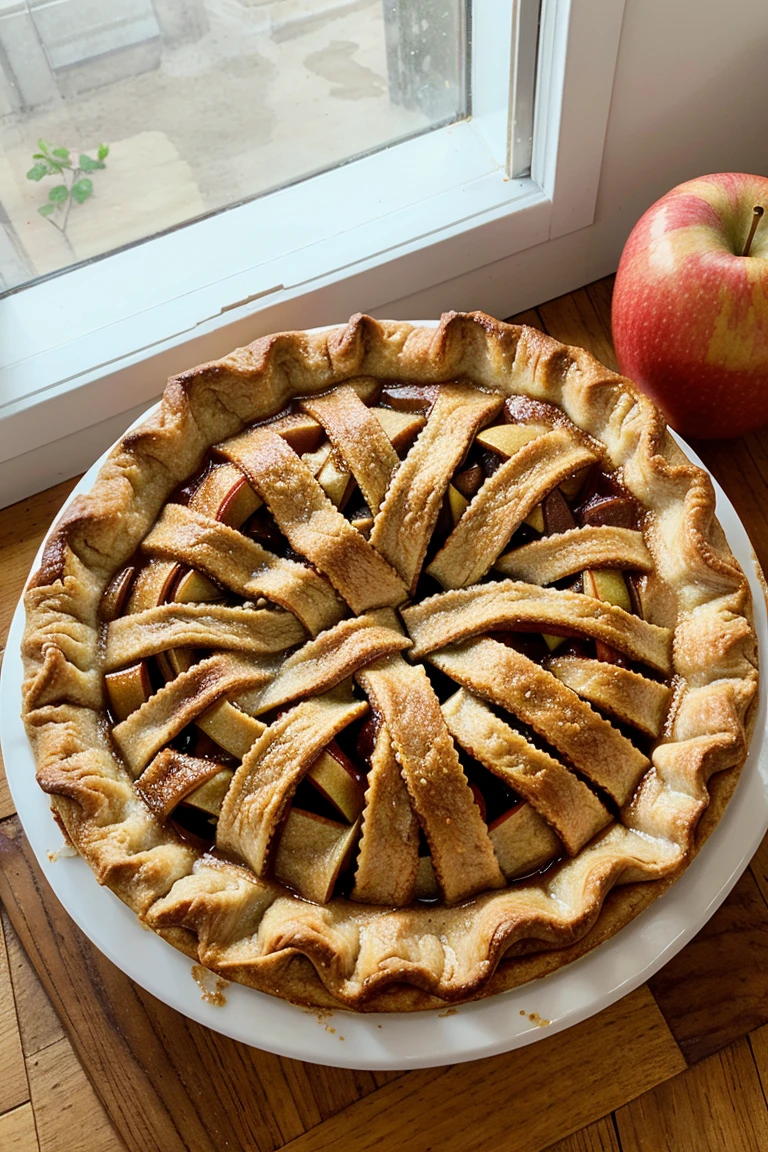 Apple pie, freshly made