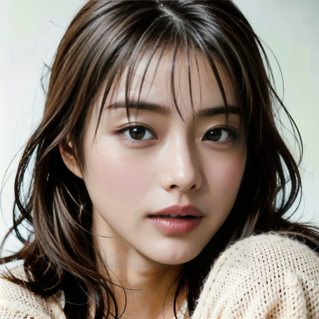 8K, Highest quality, masterpiece, Realistic, Realistic, Super detailed, Natural light, 非常にDetailed faceと肌, Fine grain, 非常にDetailed faceと肌 mid-shot, Beautiful woman looking at camera, Sexy pose, Beautiful Face, Realistic Face, Detailed face, Beautiful Hairstyles, Realistic eyes, fine grain, Realistic Skin, Fine skin, Beautiful Skin, charm, Ultra-realistic, Sexy Cardigan, kind, Brown Hair, Cute Japanese Girl, whole body