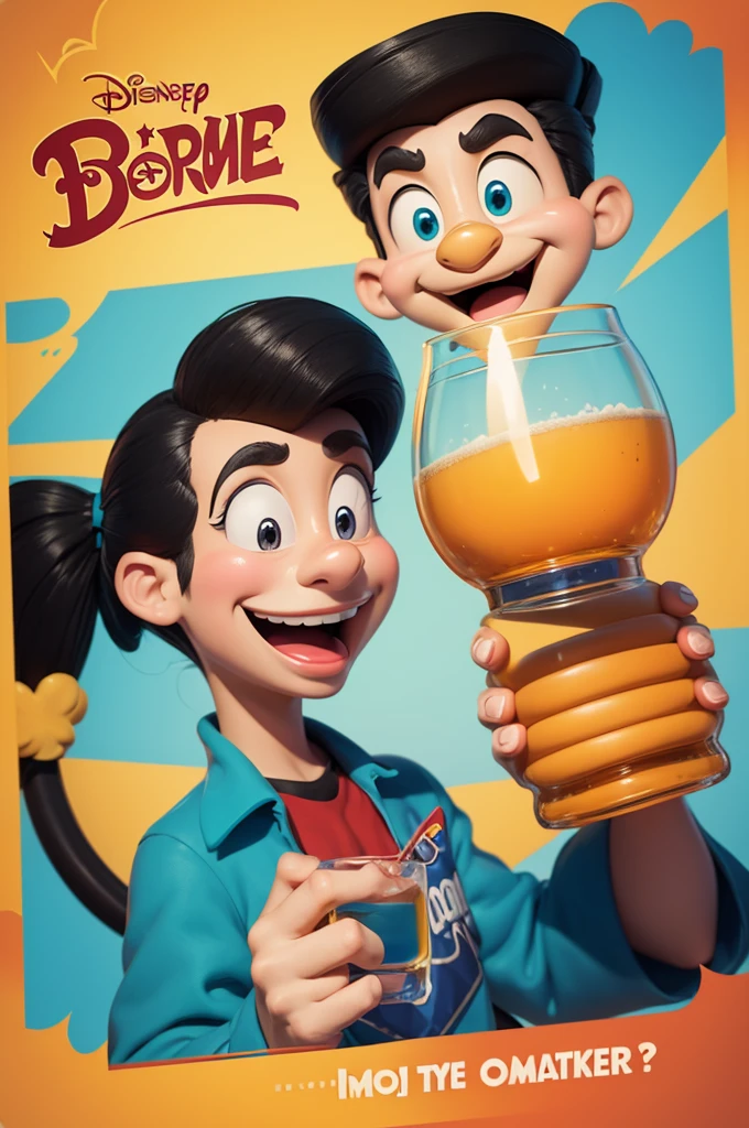 Old Disney cartoon style, for a beverage distributor, com nome de ordep