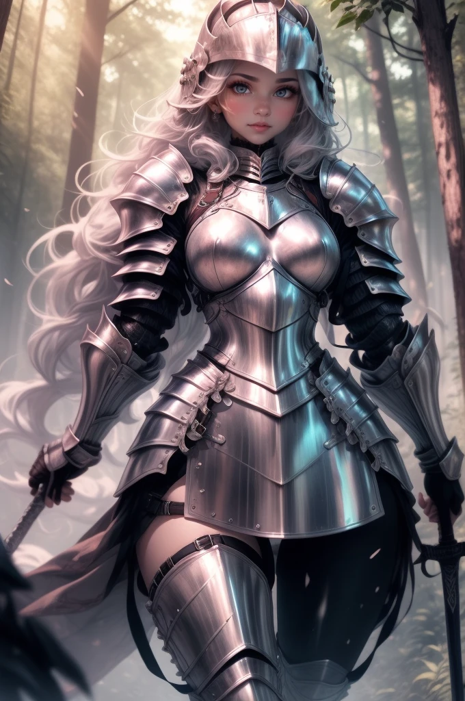  nude anime girl in armor with sword in forest, armor girl,  nude , huge ass , beautiful armor, female knight, dressed in armor, of a beautiful female knight, dressed in light armor, wearing armor!!, thick armor, girl in knight armor, stunning armor, fully clothed in armor, covered in full metal armor, with a light leather armor, light coming off of the armor