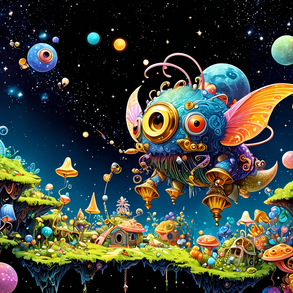 (best quality,4K,8K,high resolution,masterpiece:1.2),Extremely detailed,Surreal style,Daniel Merriam Style,Cute style biopunk monster concept,Character concept design,
rest
(full_shooting:1.2),space warp background,(bell_background:1.3),Negative Space Composition,
rest
simple background,