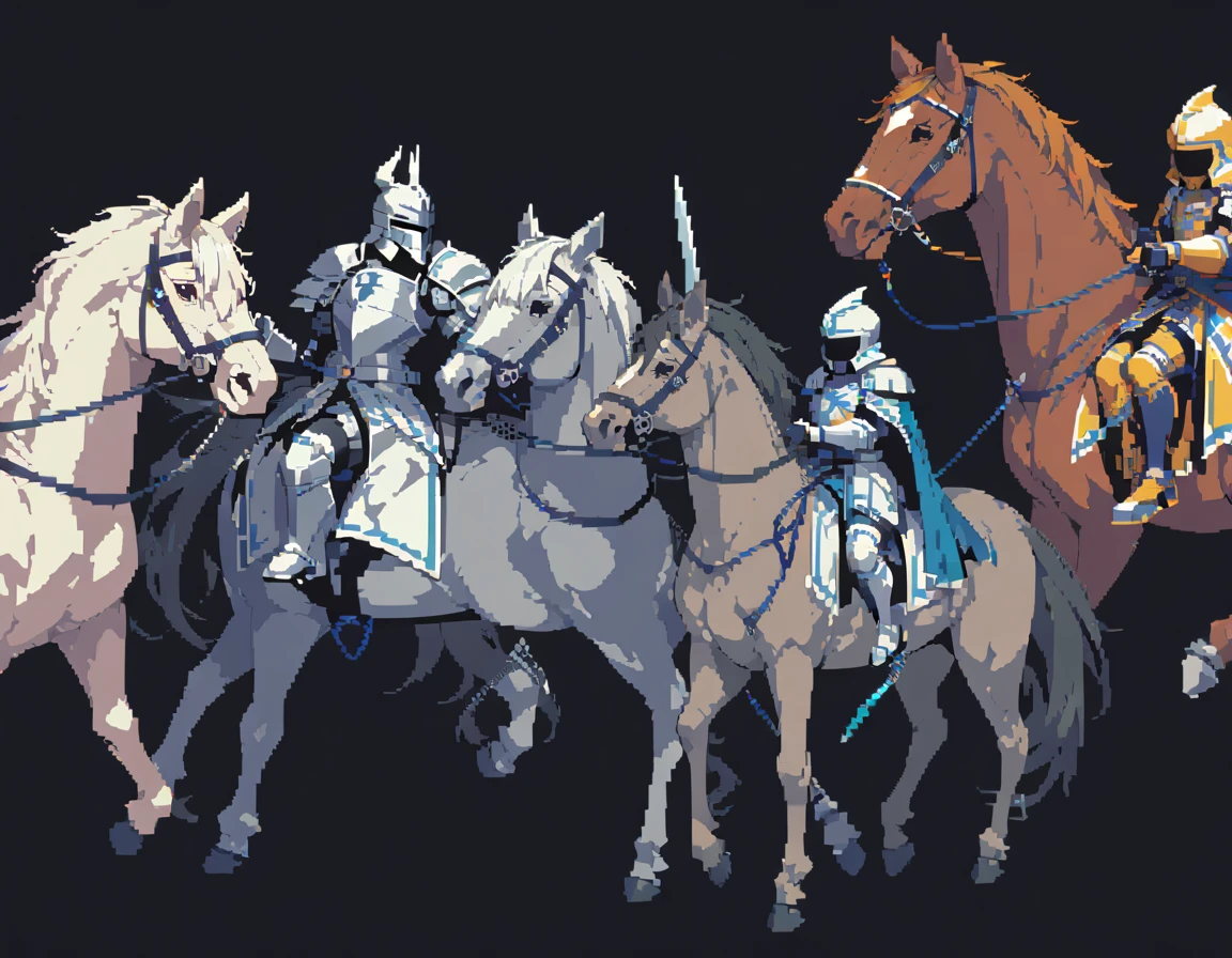 Pixel Art,Pixelated,8 bit,Retro game,Dim colors,Retro Style,Pixel animation,Low resolution,Dark Style,knight,拿剑的knight,black background,Pure black background