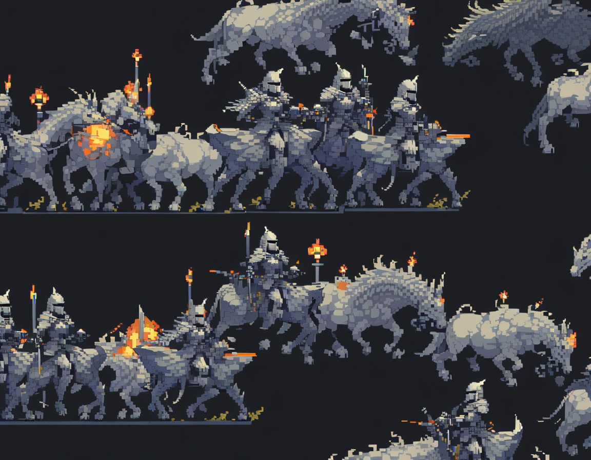 Pixel Art,Pixelated,8 bit,Retro game,Dim colors,Retro Style,Pixel animation,Low resolution,Dark Style,knight,拿剑的knight,black background,Pure black background
