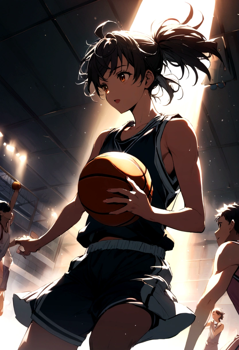 Hinita play basketball without I