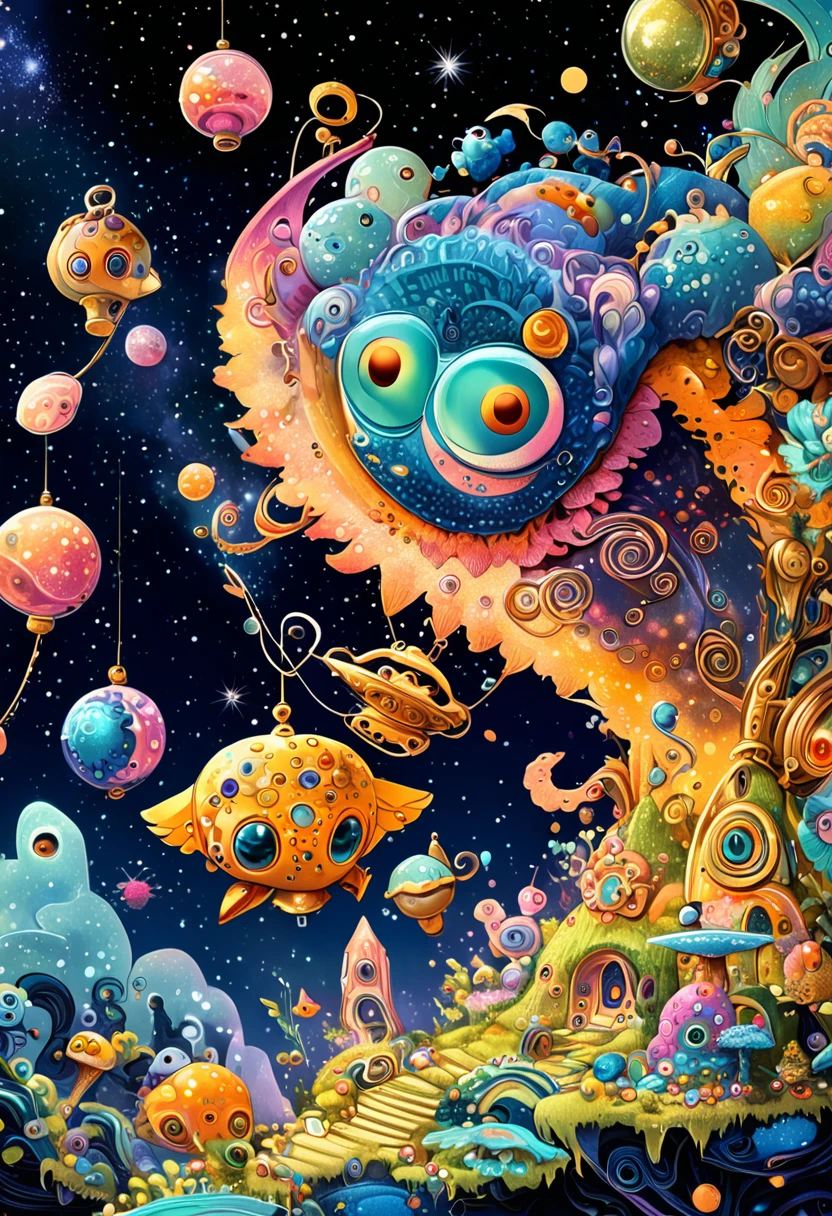 (best quality,4K,8K,high resolution,masterpiece:1.2),Extremely detailed,Surreal style,Daniel Merriam Style,Cute style biopunk monster concept,Character concept design,
rest
(full_shooting:1.2),space warp background,(bell_background:1.3),Negative Space Composition,
rest
simple background,