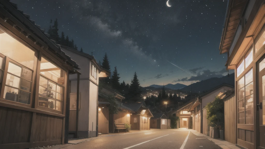 Night Scenery、youth、Nostalgic、An illustration