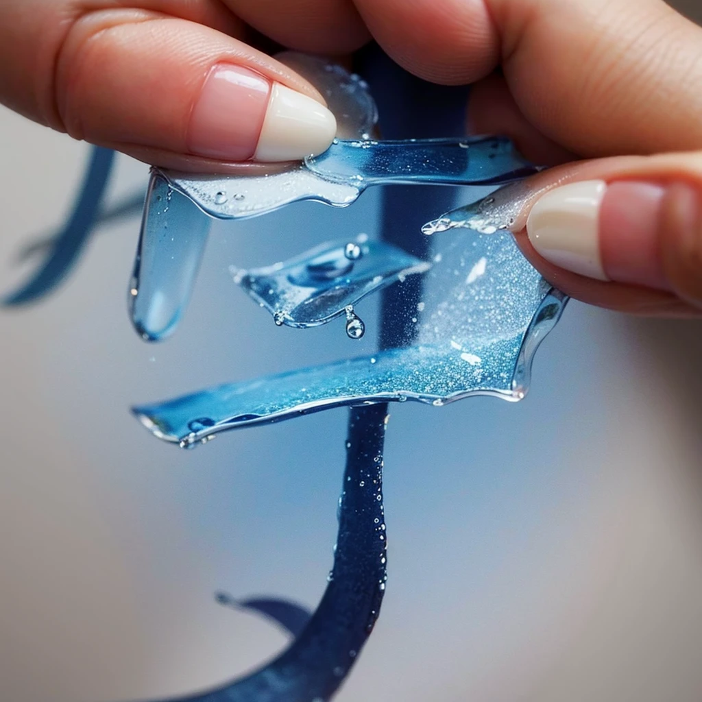 Drawing with water drops。