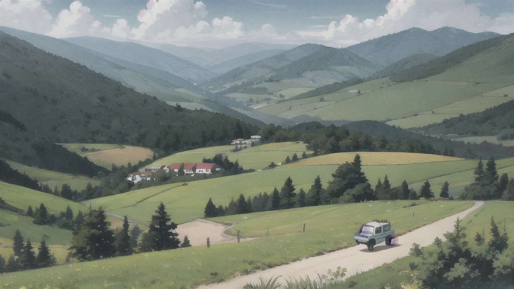 landscape、Nostalgic、An illustration