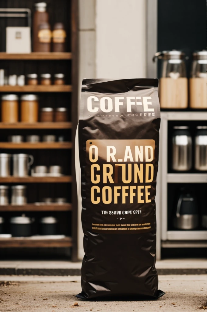 I want an advertising image for ground coffee
