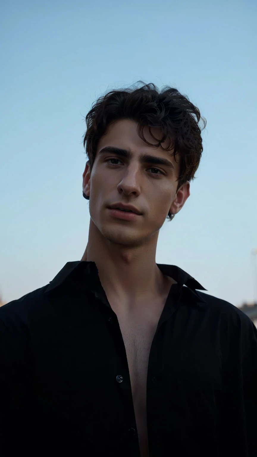 arafed man in a black shirt and a black shirt, ariana brand, timothy chalamet, zac retz, inspired by Alexis Grimou, young and handsome roma pale, nicolas kalkoff, young greek, luca, diego fernandez, beautiful young man, lorenzo vitturi, sid, Handsome man, Handsome man, beautiful face, by Alexis Grimou