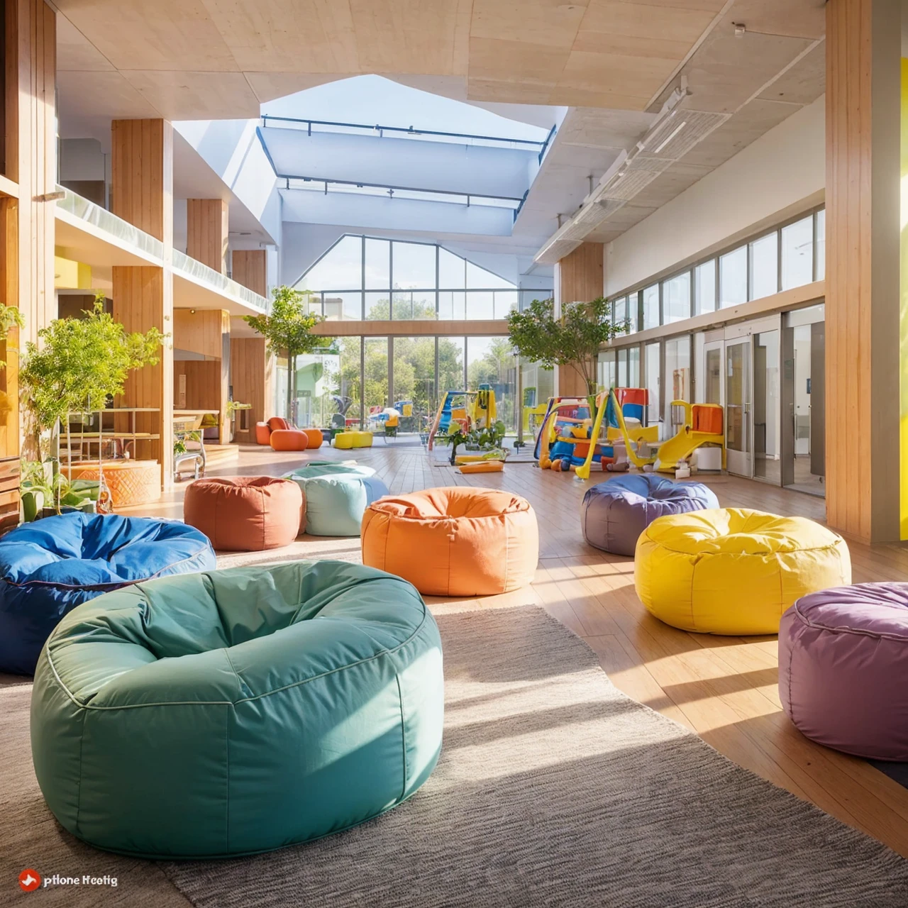 Plan of a three-story clinical building with an open space on the third floor with several interactive toys, poufs, for children to be attended to by professionals, the colors are very colorful and cheerful, on the second floor place algae to treat medical problems with fun offices, interactive and colorful, on the first floor there is a reception and waiting rooms for parents to wait for their children to be seen, and a fenced terrace with toys, playgrounds and swimming pool for children, with a very realistic and cheerful look for families to enjoy while they wait. The clinical building will also have a modern and welcoming facade, with vertical gardens and a wide and accessible entrance to facilitate access for everyone. Underground, There will be ample parking for patients and visitors.

Medical offices will be equipped with cutting-edge technology and high-quality materials to ensure patient comfort and safety. The healthcare professionals who will work in the clinical building will be highly qualified and dedicated to providing excellent care for children and their families..

With a happy atmosphere, welcoming and functional, the clinical building will be a reference space in the healthcare sector , promoting the well-being and quality of life of children and their families.