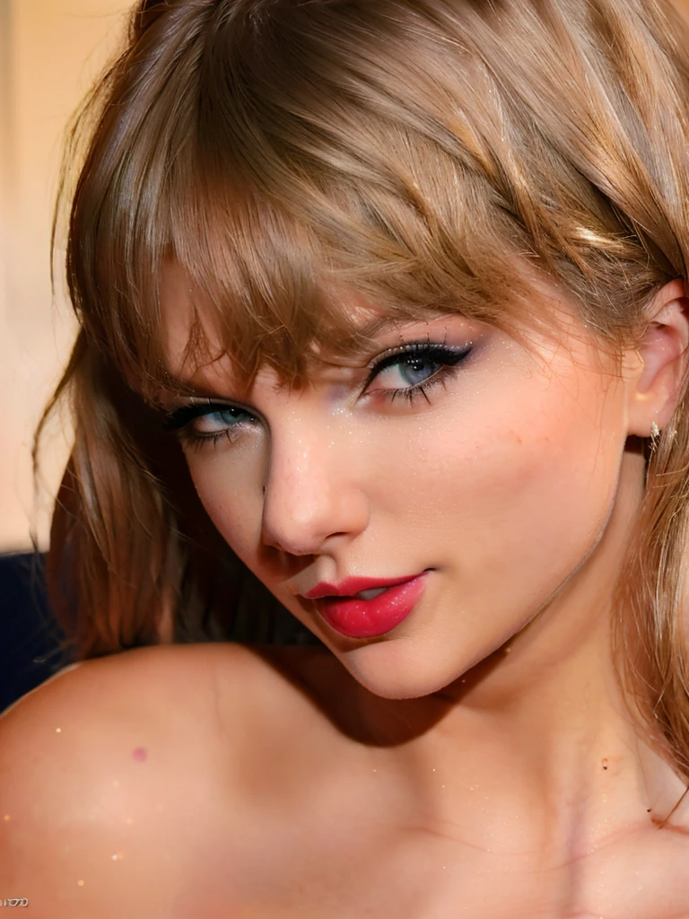 photorealistic photo of 1 woman, xtaylor, swift, detailed lips, extremely detailed face, detailed eyes, makeup, naked, breasts, nipples, lying, on the scene, (best quality,4k,8k,highres,masterpiece:1.2),ultra-detailed,(realistic,photorealistic,photo-realistic:1.37),studio lighting,vivid colors