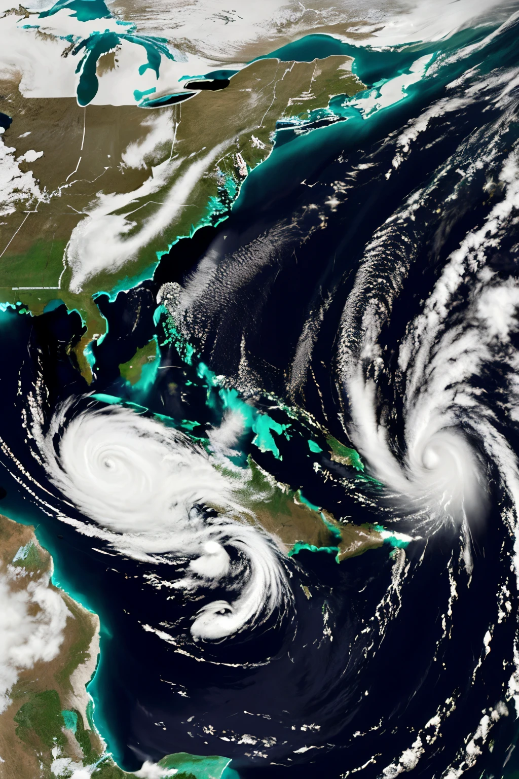 Floods, extreme storms and droughts in different parts of the world.

