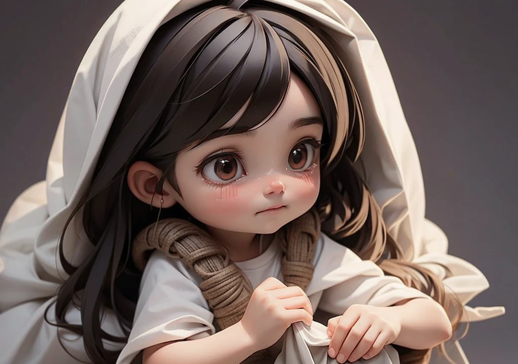 Jesus Christ wiping a child's tears
