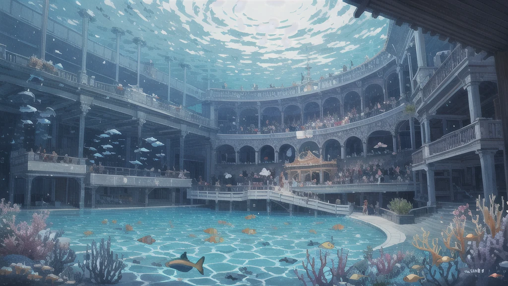 Underwater Opera House、In the water、An illustration