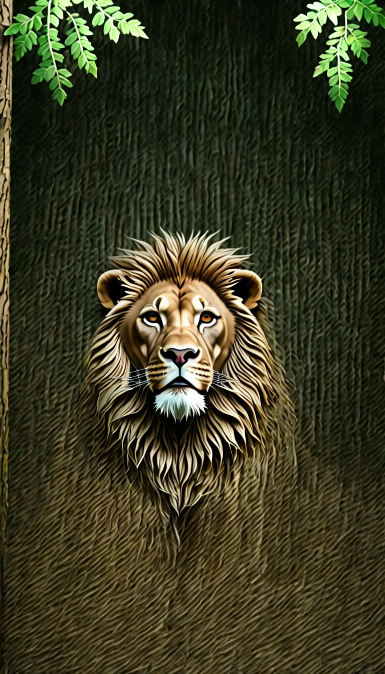 Front view,There is a wild man in the forest,The whole body is covered with mane(best quality,4K,8K,High level,masterpiece:1.2),Ultra Detailed,(lifelike,Photo real,Photo real:1.37),Highly detailed animals,Complex patterns,Realistic lighting,Fantasy Creatures
