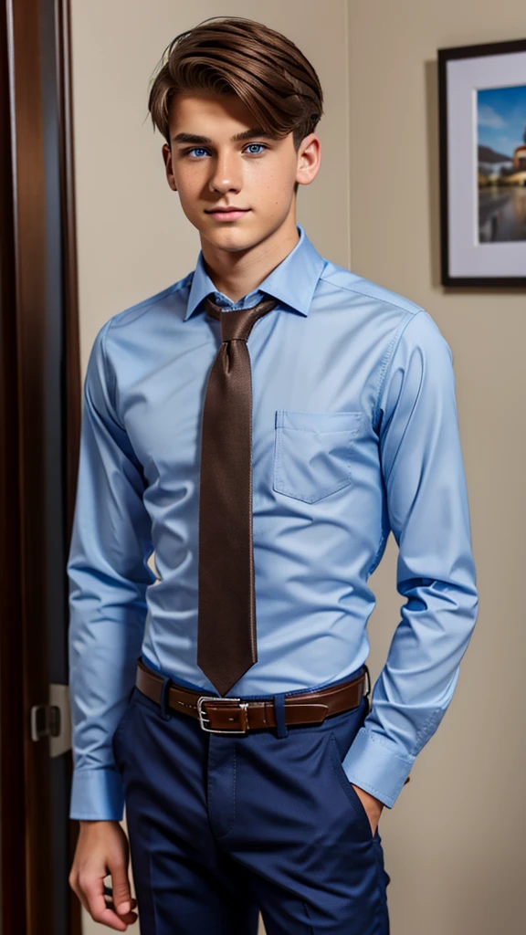 19 year old male wearing tie and button up


Physical Description: Brown colored hair and skinny build. 5"5 and 150 LB. Blue eyes. 

.