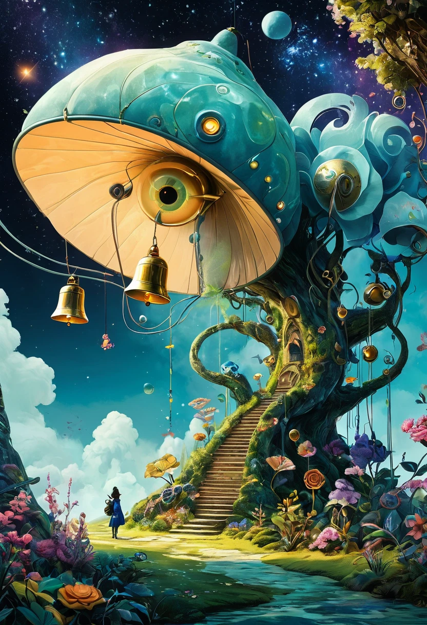 (best quality,4K,8K,high resolution,masterpiece:1.2),Extremely detailed,Surreal style,Daniel Merriam Style,Cute style biopunk monster concept,Character concept design,
rest
(full_shooting:1.2),space warp background,(bell_background:1.3),Negative Space Composition,
rest
simple background,