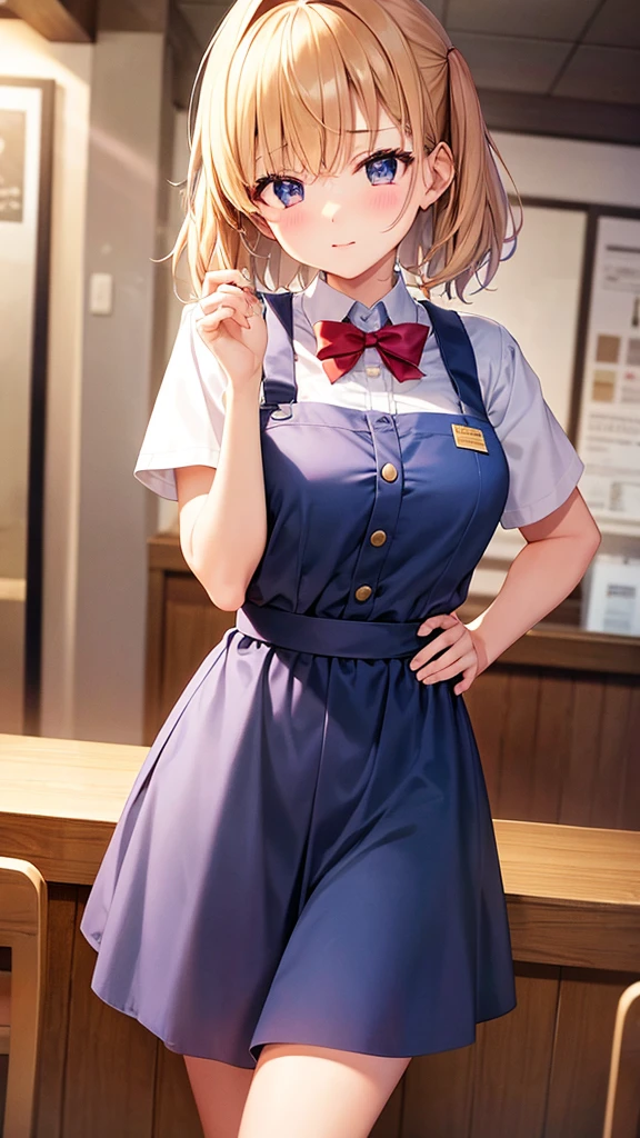 waitress、Are standing、girl、front