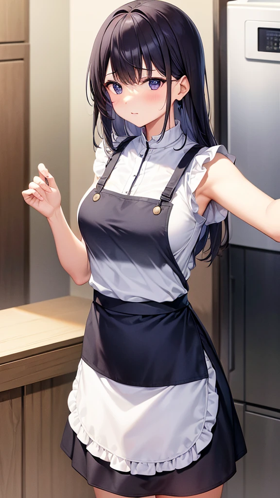woman、whole body、apron