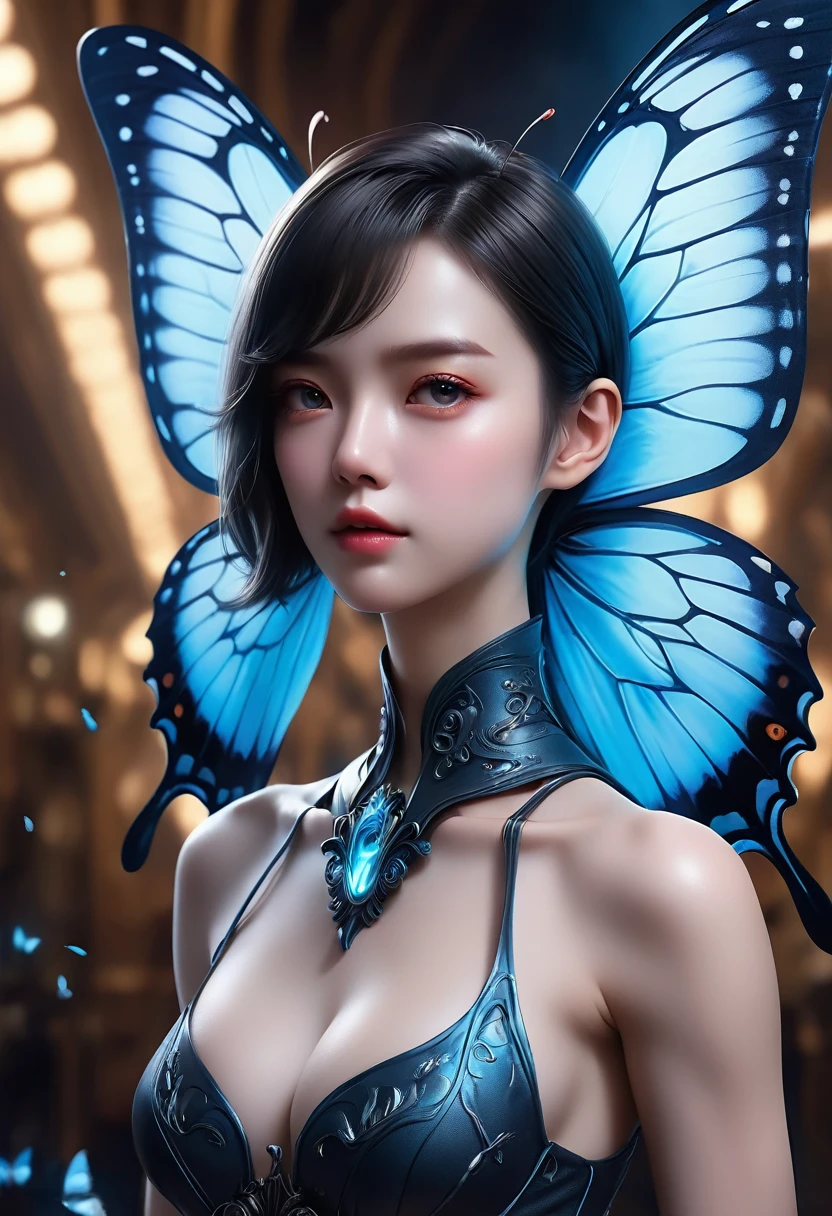 Epic CG Masterpiece, Human Development Report,Digital tunneling microscope, Quanha, 32k, Ultra-detailed graphic tension, Dynamic poses, Stunning colors, 3d rendering, surrealism, Movie-level lighting effects, realism, 00 Renderer, Surreal, full-body shot, Super Vision, Ultra wide angle, HD Collection Short Hair Blue Butterfly
(Wide-angle lens, Wide-angle lens,panoramic:1.2),Super Vision, Ultra wide angleLow Angle shooting, Ultra wide angle镜头,
