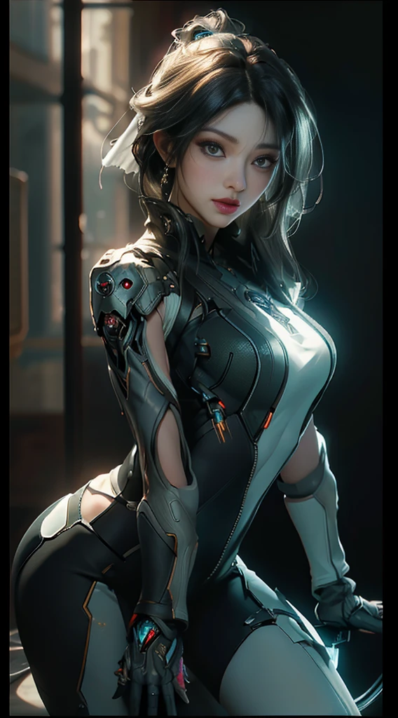((Best quality)), ((masterpiece)), (detailed:1.4), 3D, an image of a beautiful cyberpunk female,HDR (High Dynamic Range),Ray Tracing,NVIDIA RTX,Super-Resolution,Unreal 5,Subsurface scattering,PBR Texturing,Post-processing,Anisotropic Filtering,Depth-of-field,Maximum clarity and sharpness,Multi-layered textures,Albedo and Specular maps,Surface shading,Accurate simulation of light-material interaction,Perfect proportions,Octane Render,Two-tone lighting,Wide aperture,Low ISO,White balance,Rule of thirds,8K RAW,