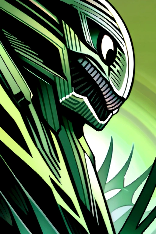 Three-eyed monster,Staring Monster,Green Theme,Japan
