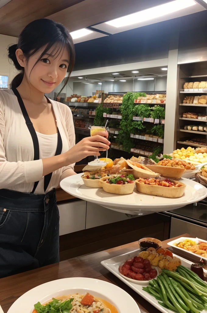 Please take a delicious photo of Saizeriya's Margherita pizza and oven-baked escargot.。