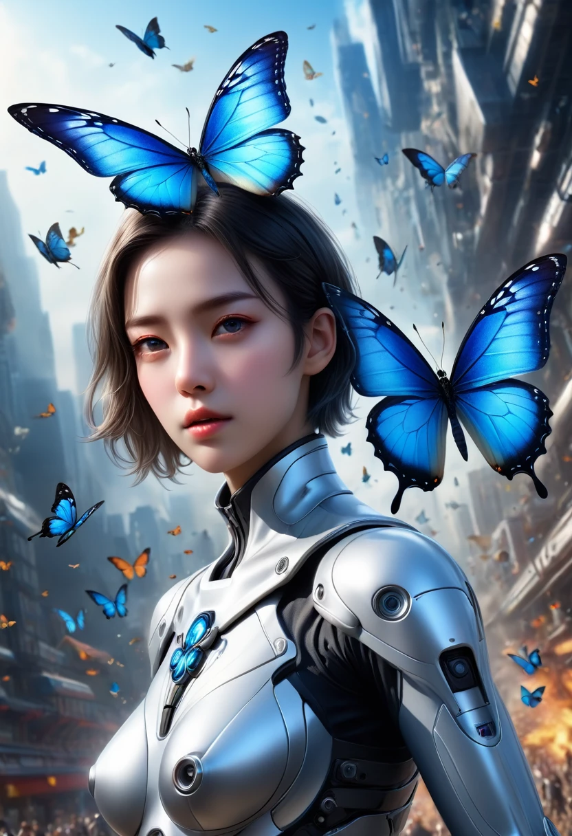 Epic CG Masterpiece, Human Development Report,Digital tunneling microscope, Quanha, 32k, Ultra-detailed graphic tension, Dynamic poses, Stunning colors, 3d rendering, surrealism, Level lighting effects, realism, 00 Renderer, Surreal, full-body shot, Super Vision, Ultra wide angle, HD Collection Short Hair Blue Butterfly
(Wide-angle lens, Wide-angle lens,panoramic:1.2),Super Vision, Ultra wide angleLow Angle shooting, Ultra wide angle镜头,
