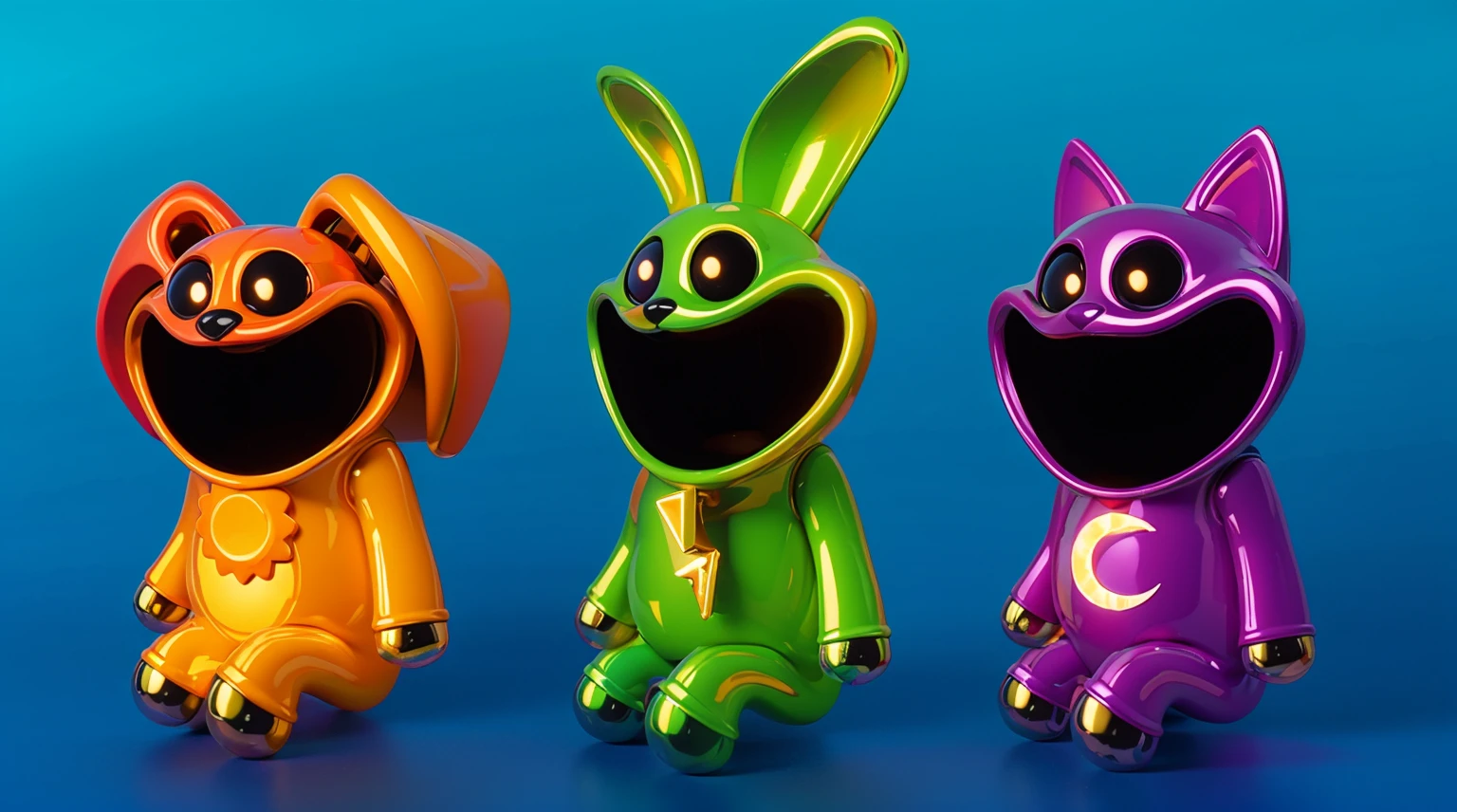 Create an image of colorful individual sections. The object must have transparent walls and be divided into compartments of different colors: red, purple and green. Each section should be clearly visible through transparent walls. The background of the image should be a bright blue color, highlighting the bright and playful design of the terrarium. cartoon key frame rendering, cute 3D rendering, Shiny metallic,Create ultra sharp  цветной рендеринг zbrush. perfect cgi, cgi art created only with gradients, smooth silhouette, Create ultra sharp skin, high intensity refraction, (plastic material), most beautiful vfx, blue background, plastic refractions, glossy texture, smooth 3d model, multiple light sources, rim light, sharp post effects render, (glossy plastic texture with multiple big light probe refractions), perfect cgi, cgi art created only with gradients, smooth silhouette, high intensity refraction, (plastic material), most beautiful vfx, blue background, plastic refractions Create ultra sharp