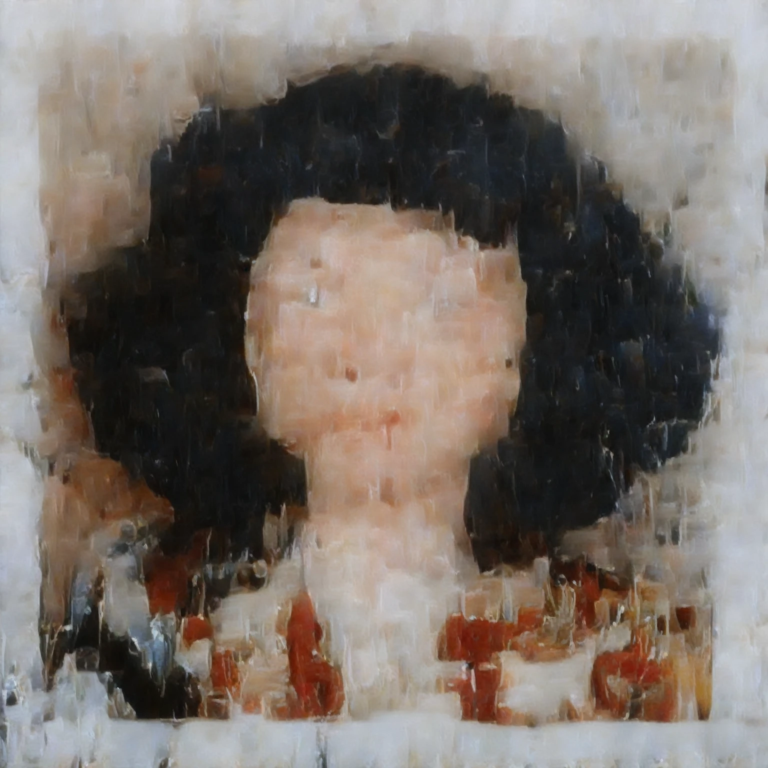 there is a picture of a woman with a black hair, inspired by Zhang Xiaogang, portrait of a japanese girl, inspired by Gao Qipei, wei wang, eiko ishioka, inspired by Gao Cen, kim hyun joo, inspired by Gao Xiang, asian face, xue han, mingchen shen, kan liu