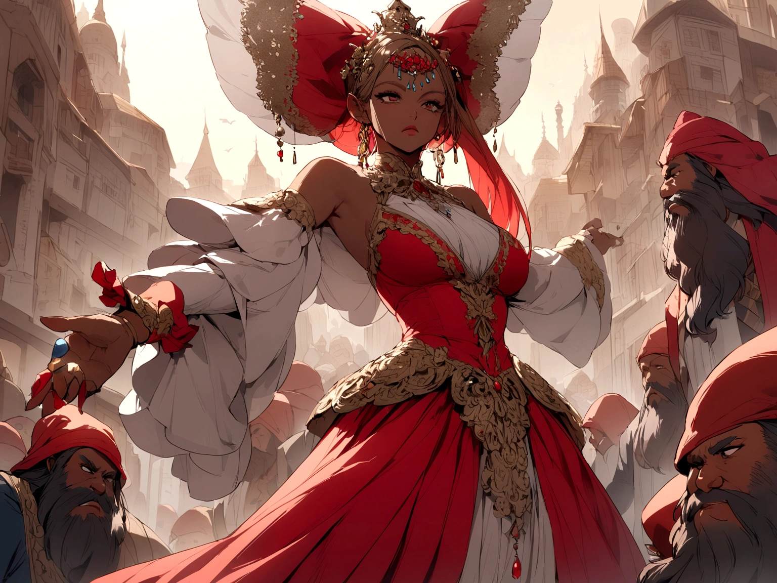 I want a red-skinned dwarf