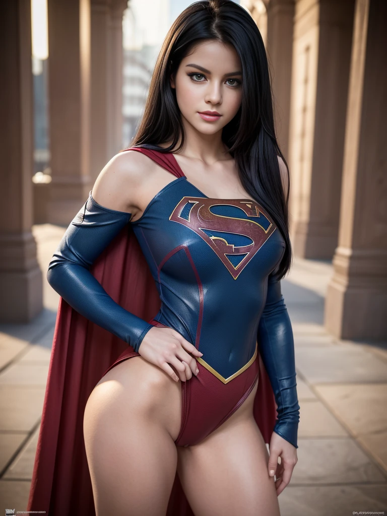 (best quality,4k,8k,highres,masterpiece:1.2),ultra-detailed,(realistic,photorealistic,photo-realistic:1.37),portrait, Carly ,beautiful detailed eyes,beautiful detailed lips,extremely detailed face,long eyelashes, sexy,soft lighting,subtle background,professional photography,vivid colors full body , by a fan, blushing face () full body (seductive) (ready for sex) (biting her lips) (Supergirl outfit) (long black hair), nude, naked
