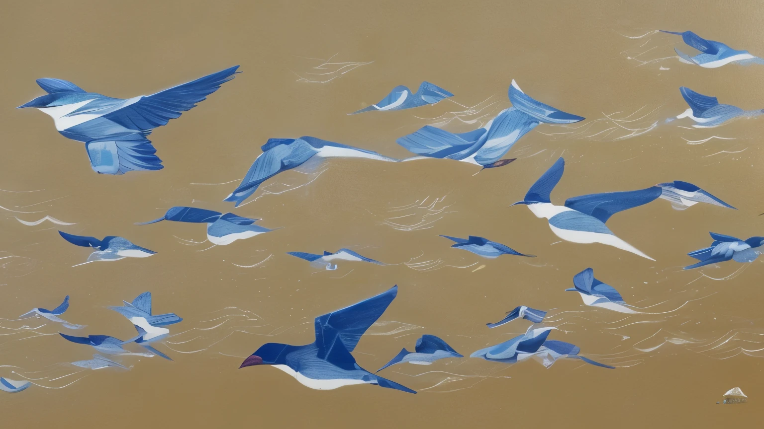 birds flying in the sky
