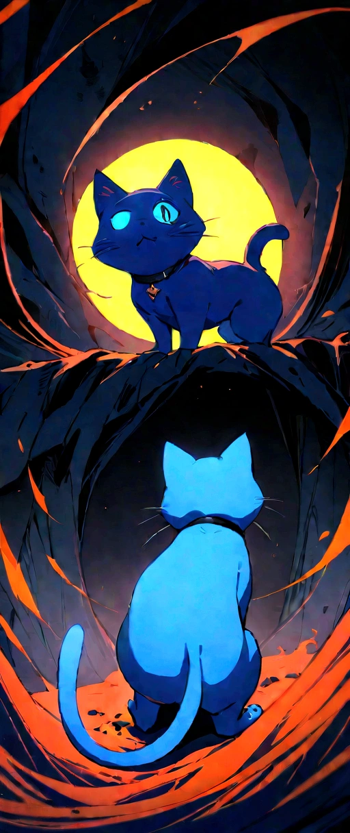 ((Best Quality)), ((Masterpiece)), andromorphic blue cat