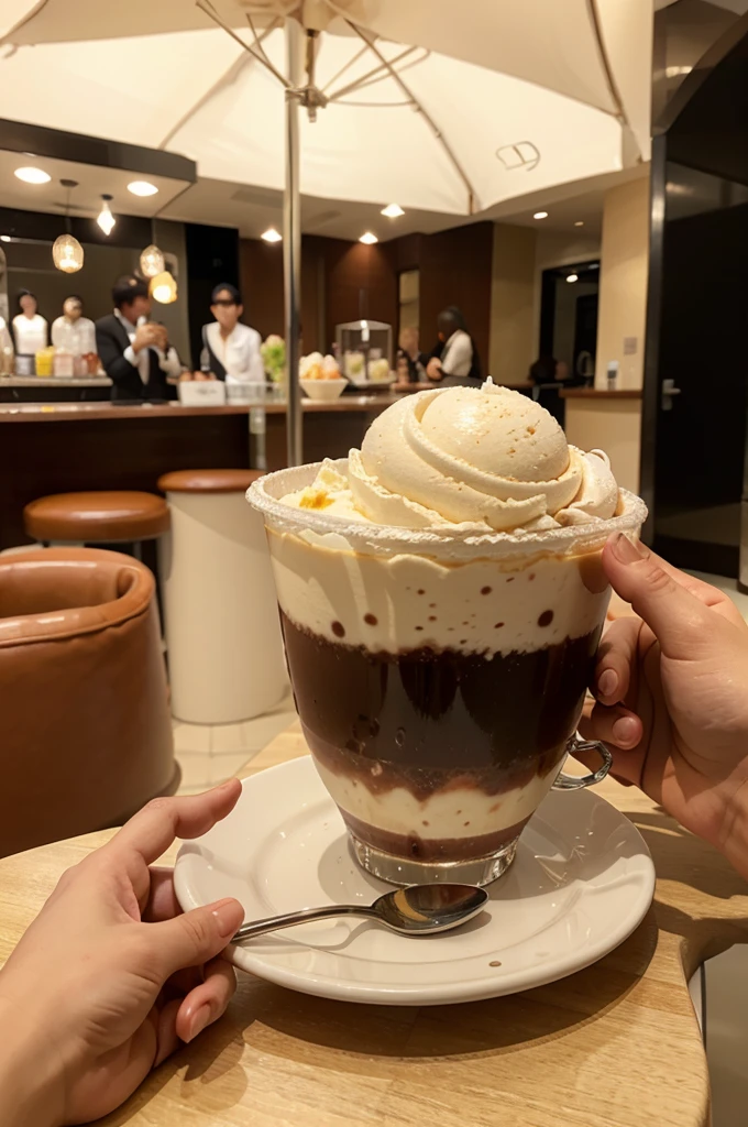 Gelato in a cup that is flavorful doing collaboration with luxury airlines 