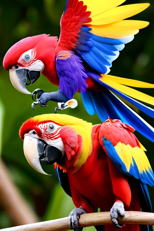 An image with things representative of Venezuela that shows the tricolor flag, a scarlet macaw, the yellow araguaney, the Turpial and the purple orchid, the angel jump all merged, that in front the players of the vinotinto Soteldo Rondón and Bello can be seen hugging