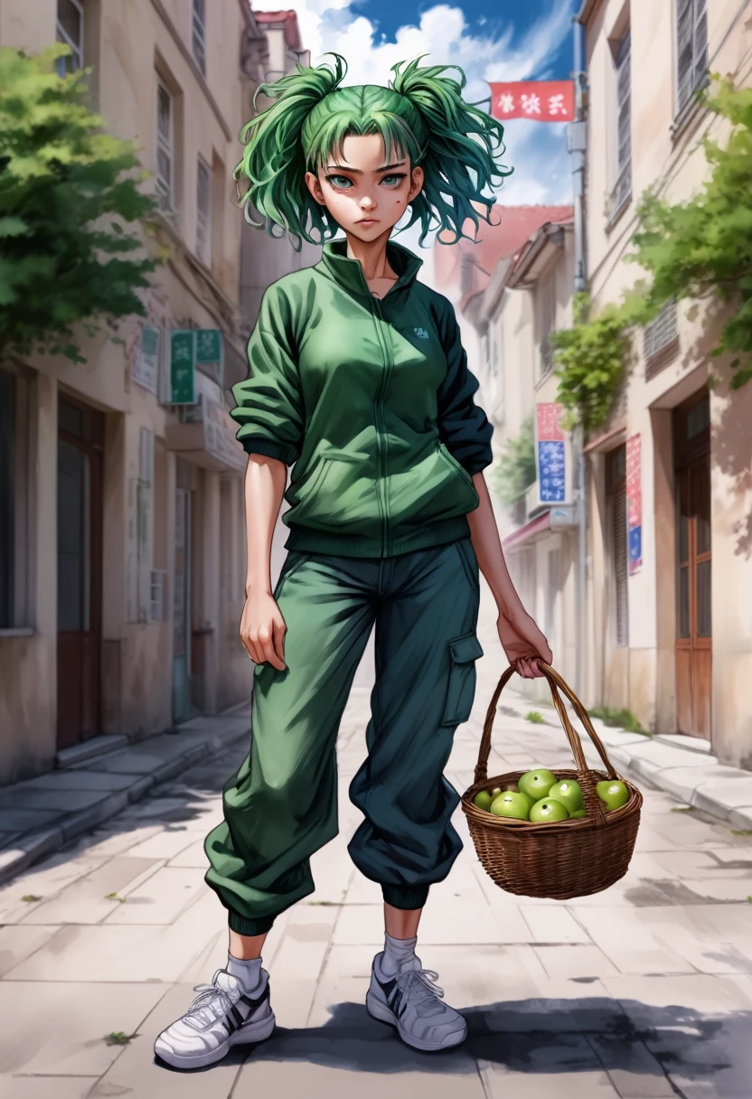 Écran vert, Fond uni, uniforme de lycée:2, Aquarelle numérique fantastique, Pinceaux aquarelle Photoshop, une fille, baskets, pose debout, tout le corps, Anime, jujutsu kaisen, votre nom, nouveaujeans, Filles coréennes, éclairage spectaculaire d'en bas