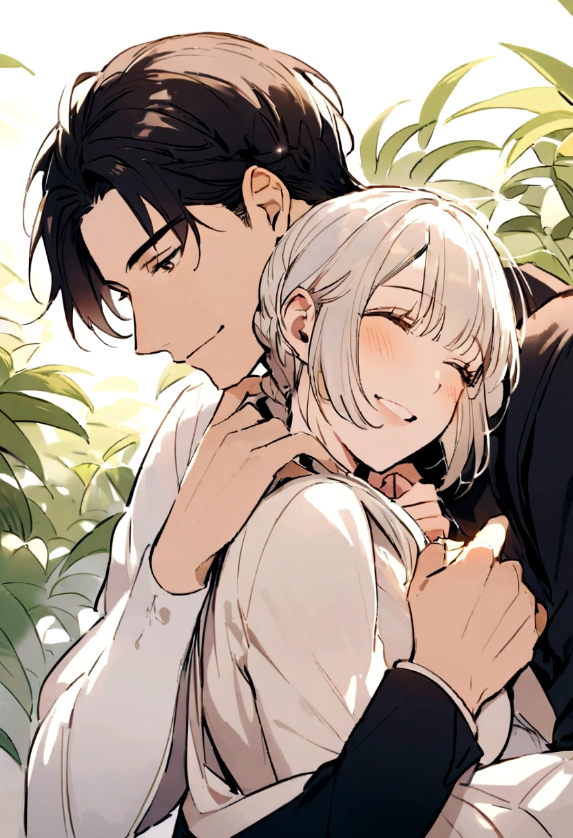 Couple in their 30s, Embrace，The entire starry sky of the galaxy，grow,sparkling moonlight，unlimited，A wonderful sight