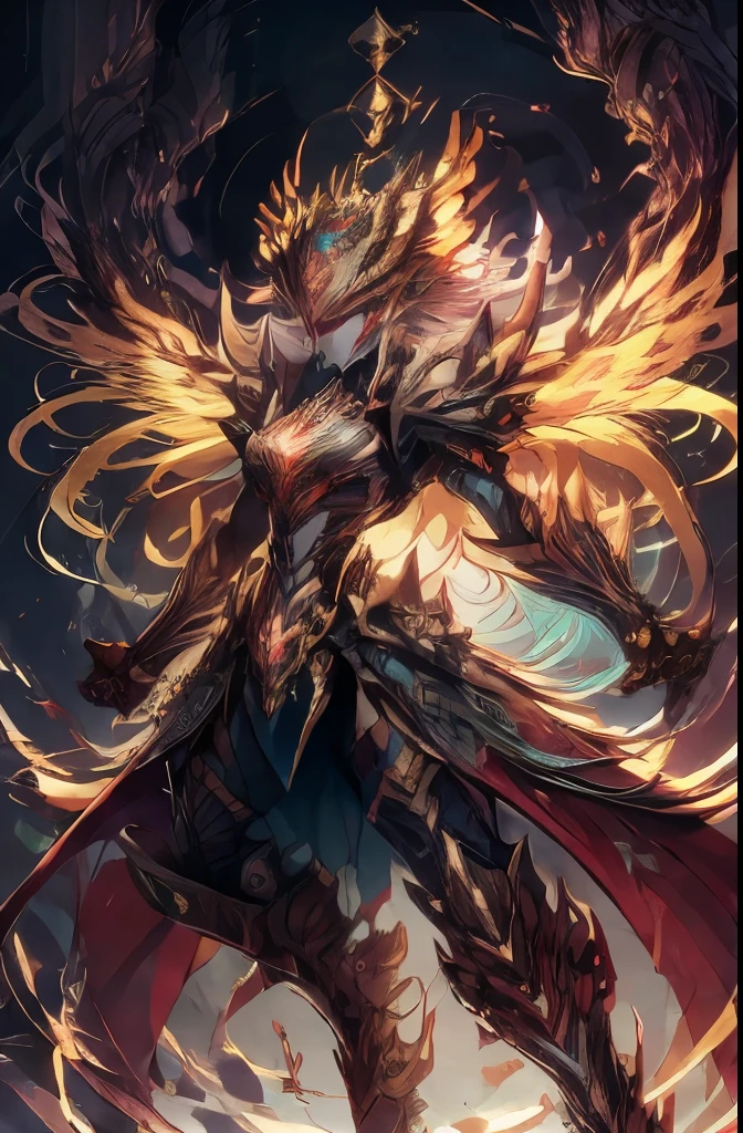Female warrior of bright radiant light Shiny luminous sparkling