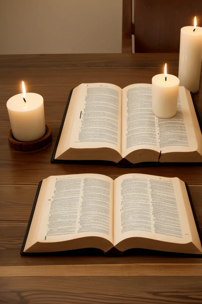 I created a bible on a table with candles and the bible must say &#39;&#39;1 minute prayer&#39;&#39; on the cover which must be closed 