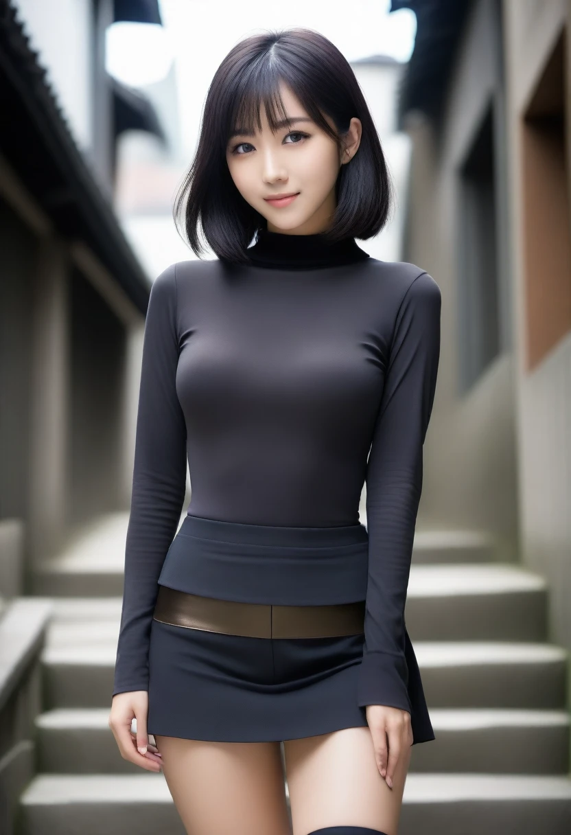 1人の女性、((3d anime))、kawaii、(((18year old)))、Lustrous hair、Bob Hair、Random Poses、Random attire、Cute clothes、sexypose、Dating in the city、a miniskirt、Pretty clothes、low angles、Sitting in a seat、lascivious、Sexy inner thighs、Naughty underwear、panties on