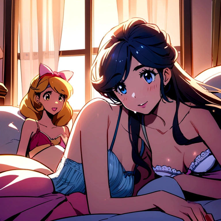 Disney princesses, sleepover, lingeries