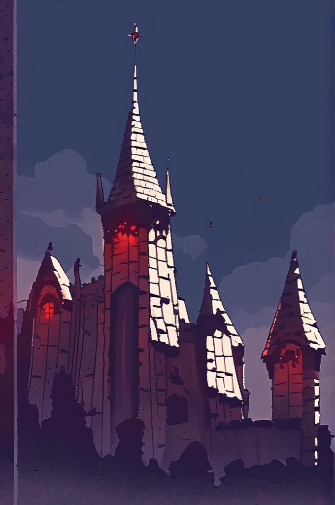 ((Лучшее качество)), ((шедевр)), (подробный), Vampire gothic castle with red