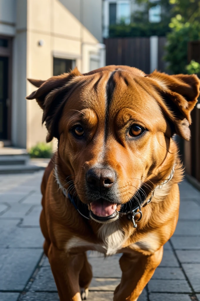 ((best quality)), ((masterpiece)), (detailed), perfect face,dog is walking
