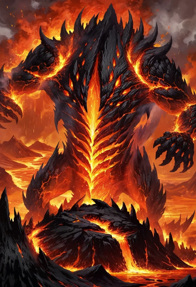 Army of Molten Iron monster, lava, fire, vulcano
